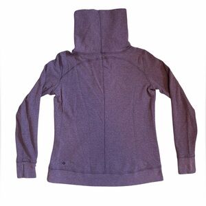 Purple High-Neck Sweatshirt